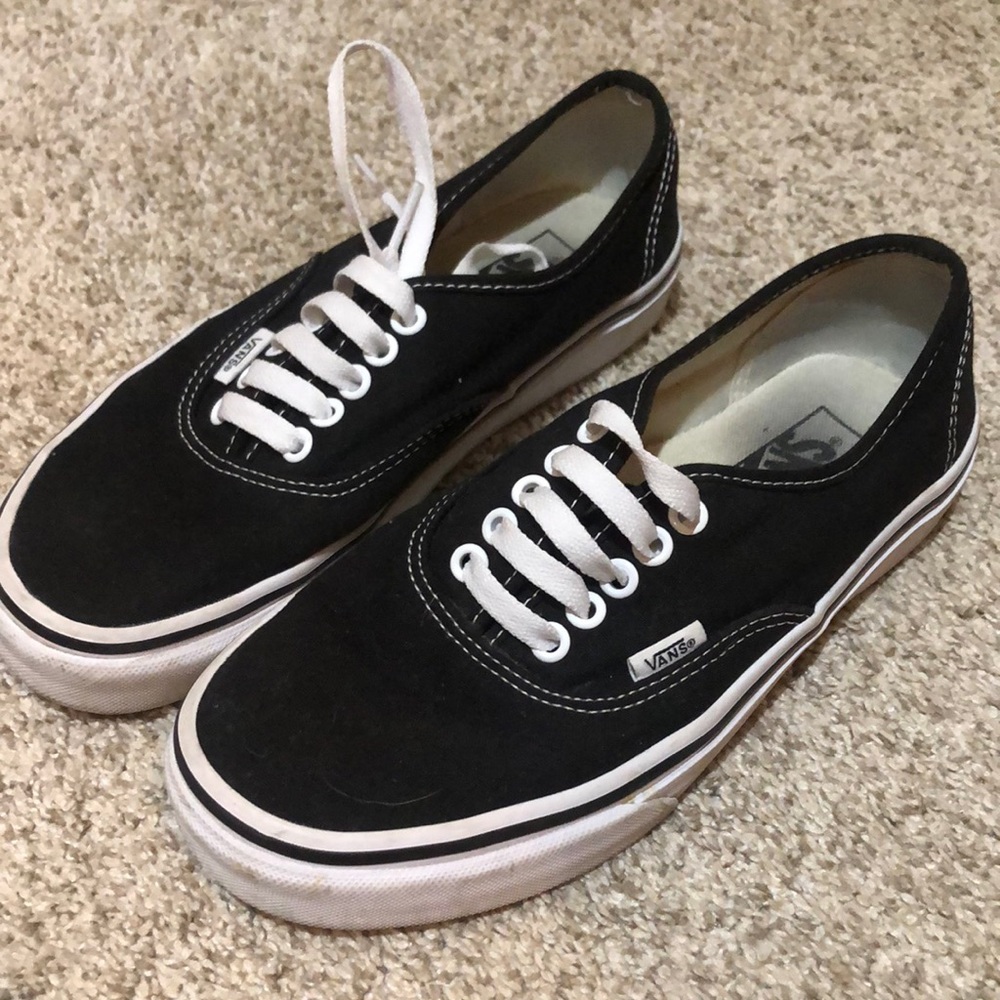 Used black canvas Vans